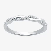 I Said Yes (H-I / I1) 1/10 CT. T.W. Lab Grown White Diamond Sterling Silver or 14K Gold Over Wedding Band