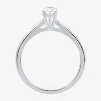 I Said Yes (H-I / Si2-I1) Womens 1/2 CT. T.W. Lab Grown White Diamond Sterling Silver Pear Solitaire Engagement Ring