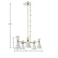 INK+IVY Ezra 5 Light Adjustable Chandelier