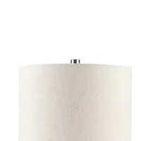 INK+IVY Tristan Triangular Ceramic and Wood Table Lamp