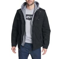 Levi's Mens Hooded Sherpa Lined Removable Hood Midweight Field Jacket