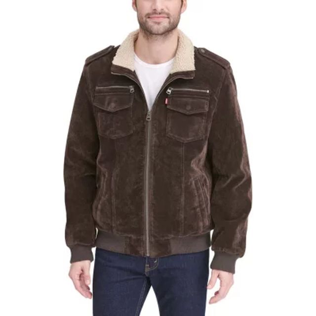 Levi's Mens Faux Suede Aviator Jacket