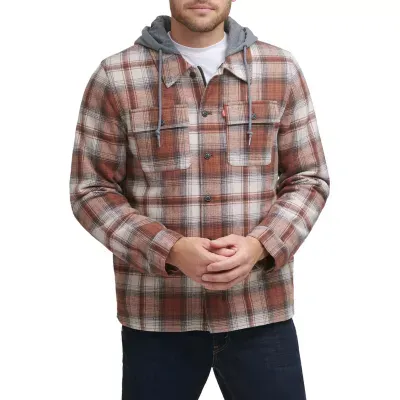Levi's® Mens Hooded Flannel Shirt Jacket