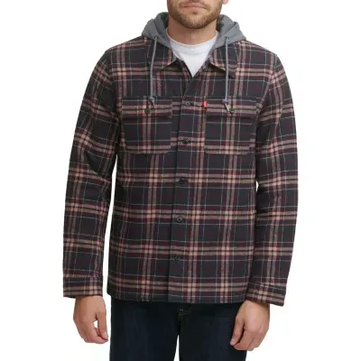 Levi's® Mens Hooded Flannel Shirt Jacket