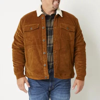 Mutual Weave Mens Big and Tall Corduroy Sherpa Trucker