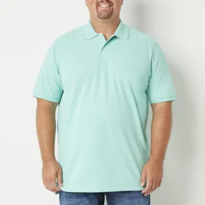 St. John's Bay Pique Big and Tall Mens Classic Fit Short Sleeve Polo Shirt