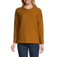 St. John's Bay Womens Round Neck Long Sleeve Tunic Top