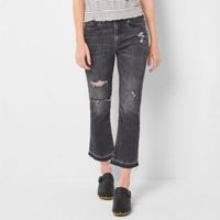 a.n.a Plus Womens High Rise Cropped Flare Jean