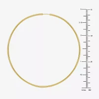 Made in Italy 14K Gold 73mm Hoop Earrings