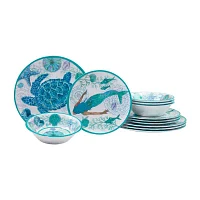 Certified International Serene Seas 12-pc. Melamine Dinnerware Set