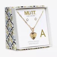 Mixit Gold Tone 2-pc. Cubic Zirconia Heart Jewelry Set