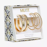 Mixit Hypoallergenic Gold Tone 2 Pair Earring Set