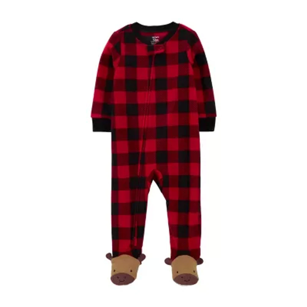 Carter's Baby Boys Footed Fleece Long Sleeve One Piece Pajama