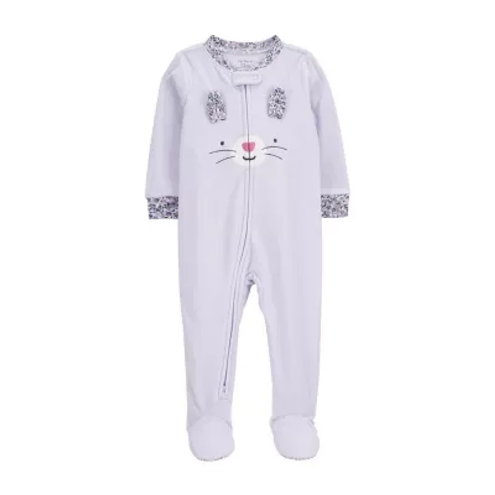 Carter's Baby Girls Footed Fleece Long Sleeve One Piece Pajama