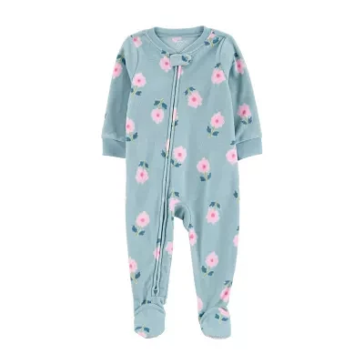 Carter's Baby Girls Footed Fleece Long Sleeve One Piece Pajama