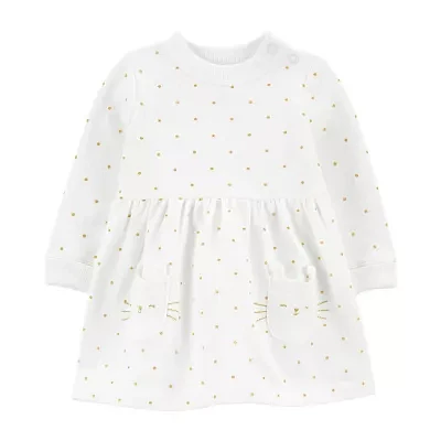 Carter's Baby Girls Long Sleeve Fitted A-Line Dress