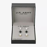J.P. Army 3 Pair Cubic Zirconia Earring Set