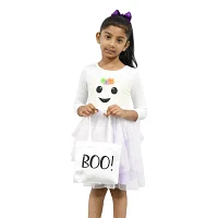 Lilt Little Girls 3/4 Sleeve Tutu Dress