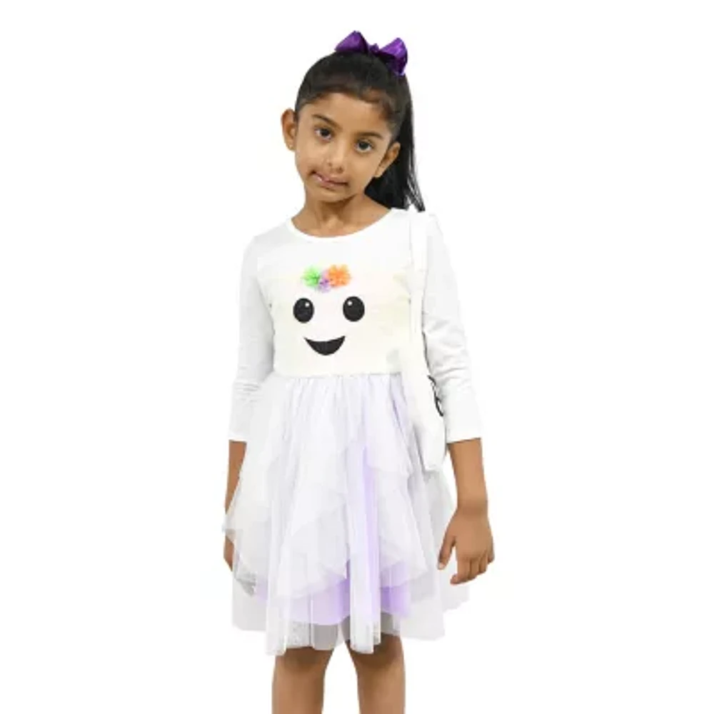 Lilt Little Girls 3/4 Sleeve Tutu Dress