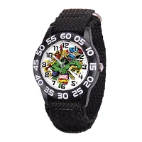 Marvel® Avenger Kids Time Teacher Black Nylon Strap Watch