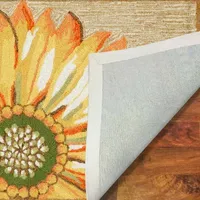 Liora Manne Frontporch Sunflower Floral Hand Tufted Indoor Outdoor Rectangular Accent Rug