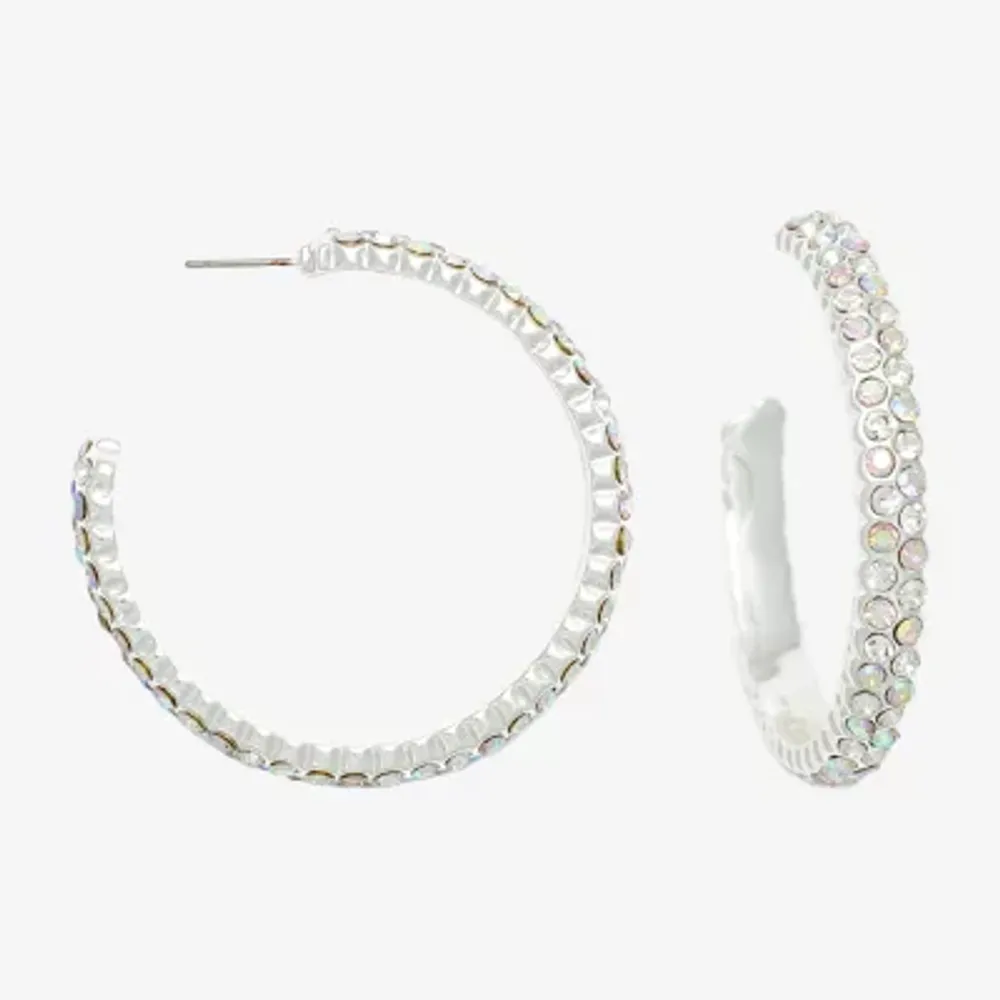 Mixit Hypoallergenic Silver Tone Hoop Earrings