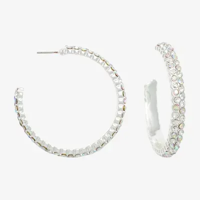 Mixit Hypoallergenic Silver Tone Hoop Earrings