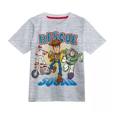 Disney Collection Little & Big Boys Round Neck Toy Story Short Sleeve Graphic T-Shirt