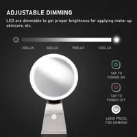 NuBrilliance Cordless 8'' Diameter 5X Rechargeable Magnification Mirror