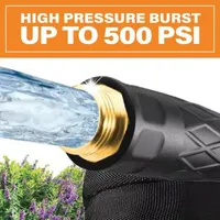 Bionic Flex Pro Ultra Durable and Lightweight Foot Garden Water Hose with Adjustable Brass Spraying and Shooting Nozzle