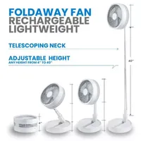 My FoldAway Rechargeable Floor and Table Fan with Rechargeable Battery