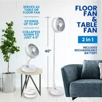 My FoldAway Rechargeable Floor and Table Fan with Rechargeable Battery