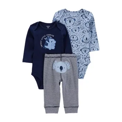 Carter's Baby Boys 3-pc. Crew Neck Long Sleeve Bodysuit Set