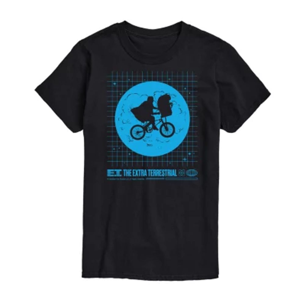 E.T. Mens Crew Neck Short Sleeve Regular Fit Graphic T-Shirt