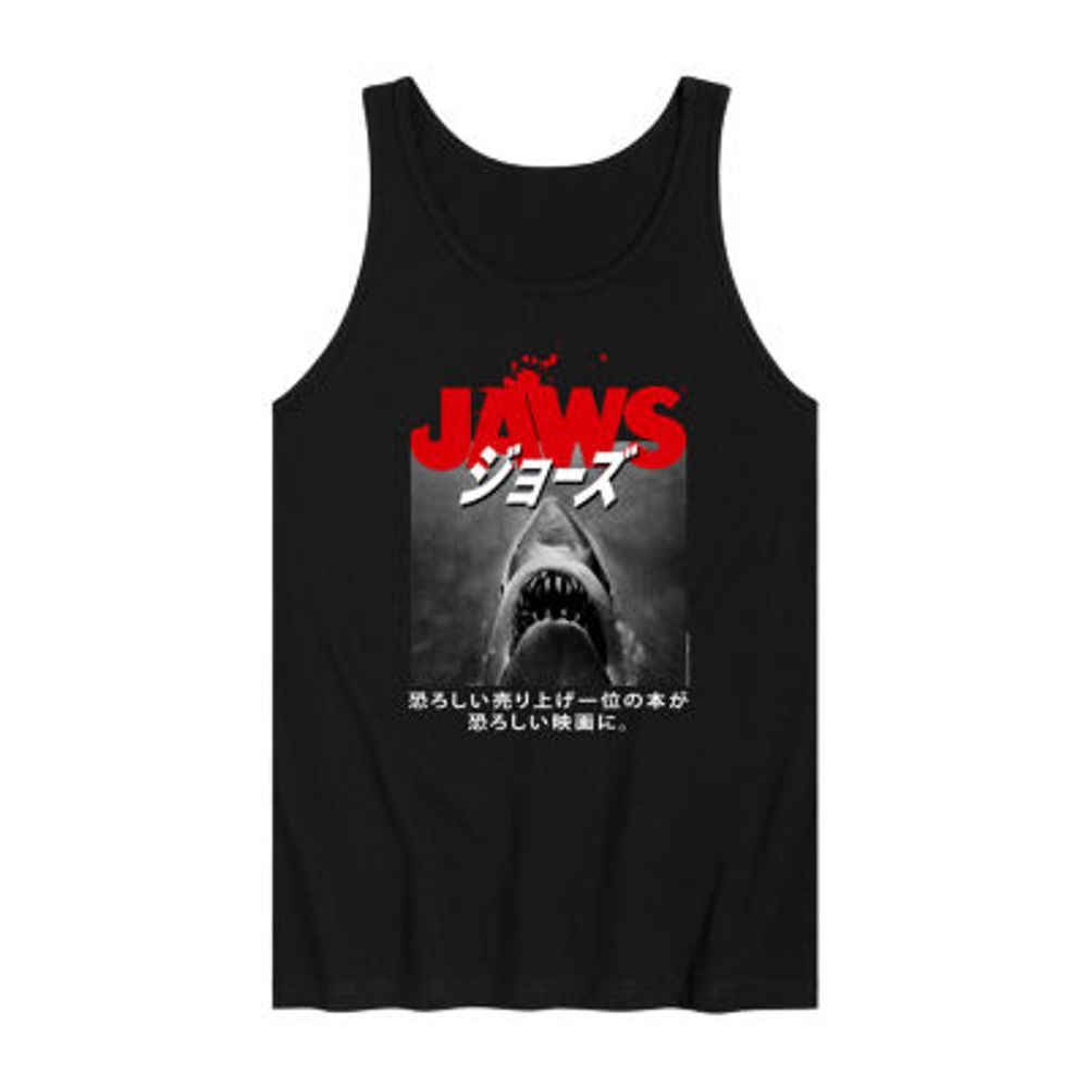 Jaws Mens Crew Neck Sleeveless Tank Top