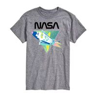 Nasa Mens Crew Neck Short Sleeve Regular Fit Graphic T-Shirt