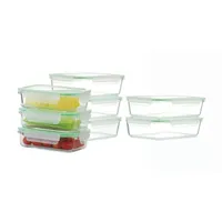 Kinetic Gogreen Glassworks Rectangular 16-Pc. Food Container Set