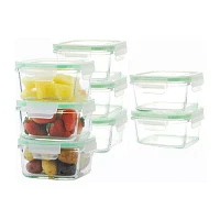 Kinetic Gogreen Glassworks Square 16-Pc. Food Container Set