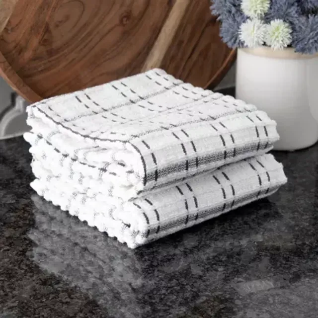 Ritz Royale Dew Checkered Cotton Kitchen Towel (Set of 2)