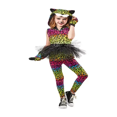 Little & Big Unisex Neon Leopard Kid Costume