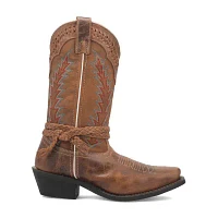 Laredo Womens Knot Time Flat Heel Cowboy Boots