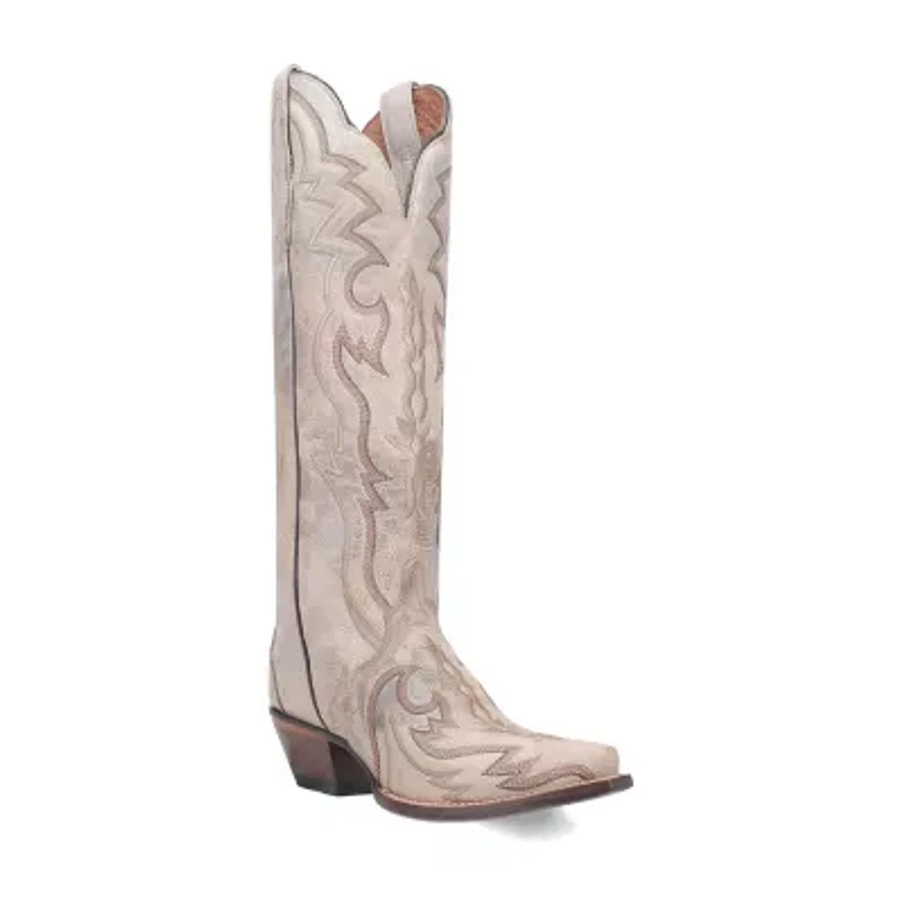 Dan Post Womens Silvie Flat Heel Cowboy Boots