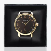 Geneva Mens Black Strap Watch Mac5163jc