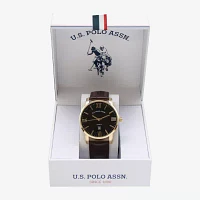 U.S. Polo Assn. Mens Brown Strap Watch Usc50660jc