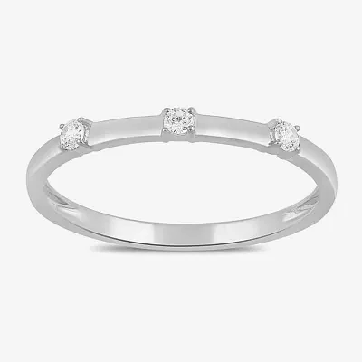 Womens Diamond Accent Lab Grown White 10K or Yellow Gold Delicate Cocktail Ring