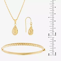 14K Gold Over Silver Pear 4-pc. Jewelry Set