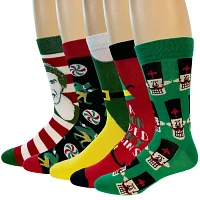 5 Pair Elf Crew Socks Mens