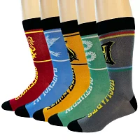 5 Pair Harry Potter Crew Socks Mens