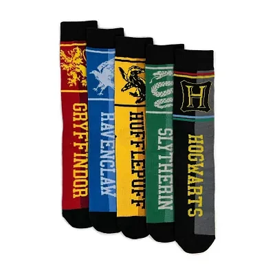 5 Pair Harry Potter Crew Socks Mens