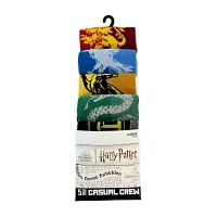 5 Pair Harry Potter Crew Socks Mens